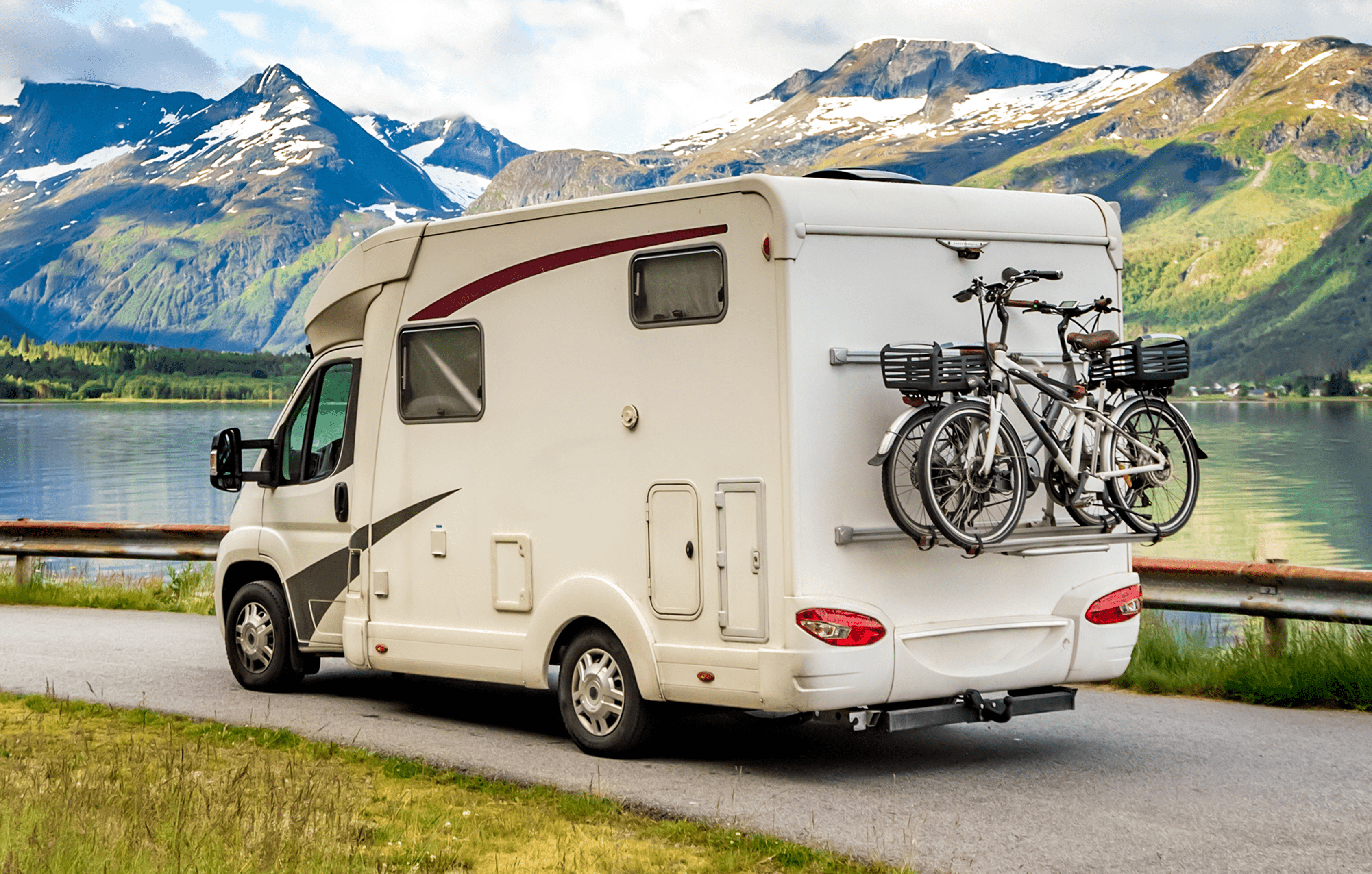 Camper met fietsendrager