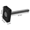 Adaptateur pour rainure en T 20x24 pour coffre de toit G3