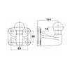 Rotule standard 4 trous Trous 83 x 56 mm
