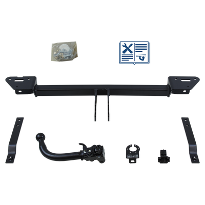 AUTO-HAK Trekhaak afneembaar incl. TowTec elektrische set 7polig universeel