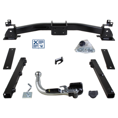 Attelage rotule démontable GDW + faisceau TowTec universel 7 broches