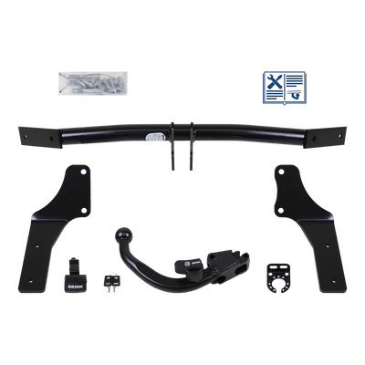 Attelage rotule démontable Brink + faisceau TowTec universel 7 broches