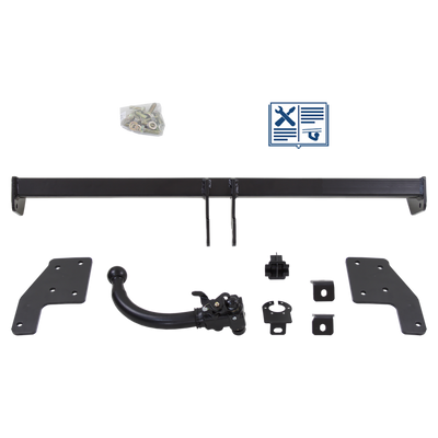 AUTO-HAK Trekhaak afneembaar incl. TowTec elektrische set 13polig specifiek