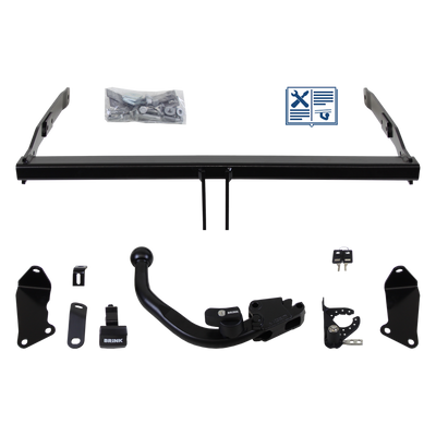 Attelage rotule démontable Brink + faisceau TowTec universel 7 broches