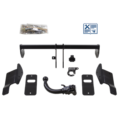 AUTO-HAK Trekhaak afneembaar incl. TowTec elektrische set 7polig specifiek