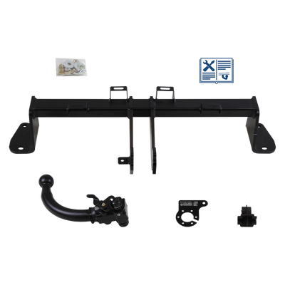 AUTO-HAK Trekhaak afneembaar incl. TowTec elektrische set 7polig specifiek
