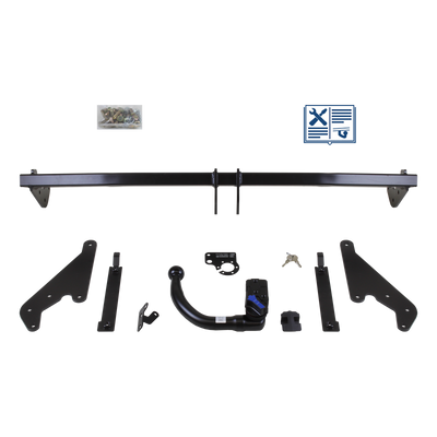 Attelage rotule démontable AUTO-HAK + faisceau TowTec universel 7 broches