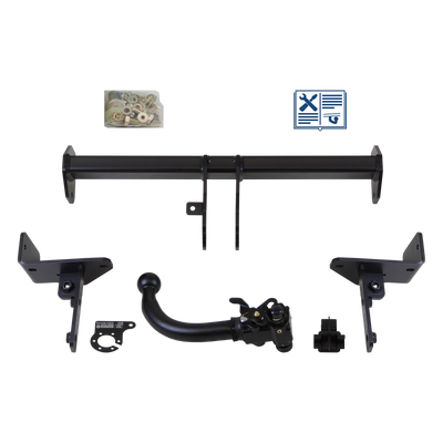 AUTO-HAK Trekhaak afneembaar incl. TowTec elektrische set 7polig specifiek