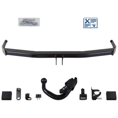 Attelage rotule démontable Brink + faisceau TowTec spécifique 7 broches