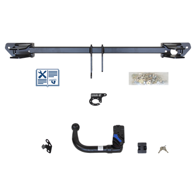 Attelage rotule démontable AUTO-HAK + faisceau TowTec spécifique 7 broches
