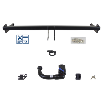 Attelage rotule démontable AUTO-HAK + faisceau TowTec universel 7 broches