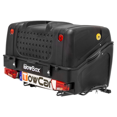 Transportbox voor op de trekhaak TowBox V1 zwart