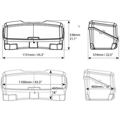 Coffre arrière Mizar pour porte-vélos Alcor 3 / 4
