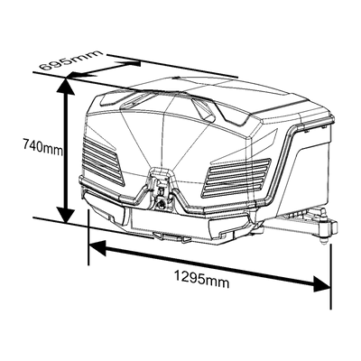 Coffre arrière TowBox V5 Swing S - Largeur de porte jusque 1.520 mm
